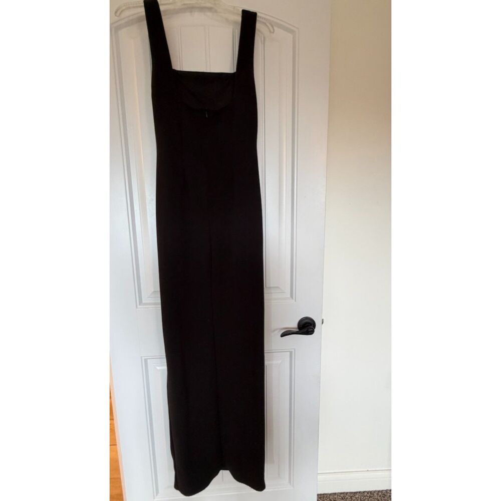 Lulus Baby You're The One Black Bodycon Midi Dress Tank Side Slit Size: S